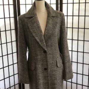 Anne Klein Jacket (Large) and Skirt (14), Tweed - Lavender, Black and White